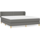 Maison Chic Box spring postelja - Vzmetna postelja z vzmetnico temno siva 160x200 cm blago SL20738, (21892758) | Shoptok.si