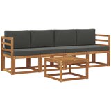  Set vanjskih sofa s jastukom 5 pcs Prirodna i antracit | Eponuda.ba