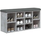vidaXL klupa za cipele siva boja betona 102x32x50 cm konstruirano drvo | shoptok.hr