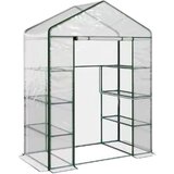 Mini Balkonski Staklenik s PVC Folijom i Metalnim Policama | shoptok.hr