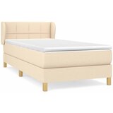  Krevet s oprugama i madracem krem 90 x 200 cm od tkanine | shoptok.hr