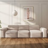 Rodier Bež žametna sedežna garnitura 285 cm Villet – | Shoptok.si