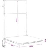  Jastuk za stolac s visokim naslonom GEMERT 2 kom. - Svijetlo zelena (melange) 120 x 50 x 5 cm 2 | shoptok.hr