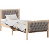  Krevetna konstrukcija Sivo-smeđa 80 x 200 cm Čvrsto borovo drvo | Eponuda.com