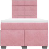  Krevet s oprugama i madracem ružičasti 120 x 190 cm baršunasti | shoptok.hr