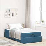 vidaXL Konstrukcija postelje z vzmetnico Modra 80 x 200 cm Žamet | Shoptok.si