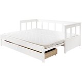 Vipack Bela otroška postelja iz masivnega bora z dodatnim ležiščem in prostorom za shranjevanje 90x200 cm PINO – | Shoptok.si