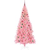 vidaXL Božično drevo med 300 LED z stojalom Roza 210 cm PVC | Shoptok.si