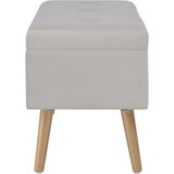  Klupa s pretincem za pohranu 80 cm siva baršunasta | Eponuda.com