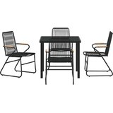  Vrtni set za objed 5 kom. Crna Čelik s prahom premazan | shoptok.hr