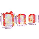 vidaXL Dekoracija Darilne Škatle 3 pcs barvito 20 x 20 x 21 cm Akril | Shoptok.si