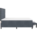  Krevet s opruga kutije Tamno siva 200 x 180 cm Baršun | shoptok.hr