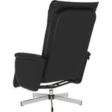 Naslonjač od umjetne kože s osloncem za noge crni | shoptok.hr