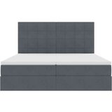  Postelja s shranjevanjem Temno siva 200 x 200 cm Žamet, (5000100520) | Shoptok.si