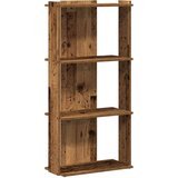 vidaXL Knjižna omara 3-nadstropna starinski les 60x30x120 cm inž. les | Shoptok.si