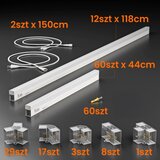  LED Stropno svetlo LED/696W/85-265V 4000K 484x243 cm CRI 90 IP44 bela | Eponuda.com