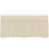  Krevet s oprugama i madracem krem 140x200 cm od tkanine | shoptok.hr
