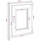  Unutarnja boja prozora u podrumu bijela RISOR 40 x 50 cm - Bijela 40 x 50 cm (Dvostruki sloj) Naginjanje i okretanje desno | shoptok.hr