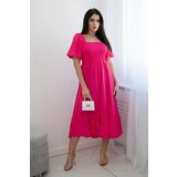 Kesi Dress with pleated neckline pink Cene