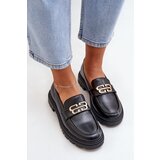 PS1 Women Moccasins With Golden Detail Black Trionna Cene