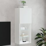 vidaXL TV omarica z LED lučmi bela 40,5x30x102 cm Cene