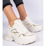 Gemre Beige women's sneakers decorated with glitter Sandoria | shoptok.hr