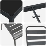 vidaXL komplet za jedilnico v vrtu 3 pcs temno siva jeklo | Shoptok.si