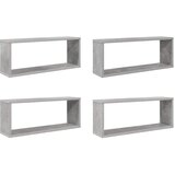  Kockaste zidne police 4 kom boja betona 60 x 15 x 23 cm drvene | Eponuda.com