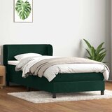 Box Spring krevet s madracem tamnozeleni 80x220 cm baršun | shoptok.hr