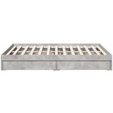 Posteljni okvir s predali betonsko siv 150x200cm inženirski les, (21204777) | Shoptok.si