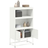  Visoka komoda bijela 68,5 x 38,5 x 123,5 cm čelična | shoptok.hr