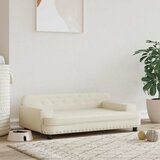  Krevet za pse krem 90 x 53 x 30 cm od umjetne kože | shoptok.hr