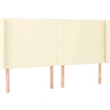  Posteljno vzglavje krem 183x16x118/128 cm umetno usnje, (20953981) | Shoptok.si