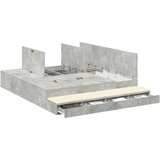  Krevet s prostorom za odlaganje Betonski sivi 200x200 cm | shoptok.hr