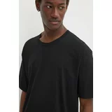 Vans Bombažna kratka majica 3-pack moški, črna barva