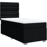  Krevet s oprugama i madracem crni 100 x 200 cm od tkanine | shoptok.hr