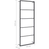 vidaXL Stojalo za brisače črno 45x10x115 cm jeklo Cene