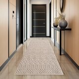 Ay Yildiz RAVNO TKANA PREPROGA HELIX 80/250 cm tkano bež | Shoptok.si