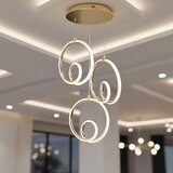 Toolight Viseća LED lampa s tri zlatna prstena LHJ095-3CP GOLD | shoptok.hr