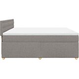  Krevet s oprugama i madracem smeđesivi 200x200 cm od tkanine | shoptok.hr