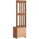  klop za predsobo SANDNES, trden borov les, rjava, 45x40x159,5 cm | Shoptok.si