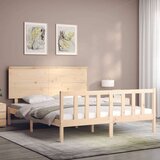  Posteljni okvir z vzglavjem trden les | Shoptok.si
