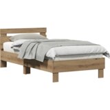  Okvir kreveta od hrastovine 90 x 190 cm napravljen od inženjerskog drva | shoptok.hr