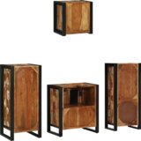 vidaXL Set namještaja za kupaonicu 4 pcs Čvrsto reciklirano drvo | shoptok.hr