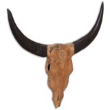  Zidna skulptura lubanje bika od tikovine 69 x 6 x 60 cm | shoptok.hr