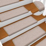  Prostirke za stepenice 15 kom 65x21x4 cm taupe pravokutni rub | shoptok.hr