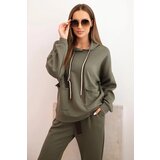 Kesi Włoski Women's set butter hoodie with pants with a belt khaki | ePonuda.com
