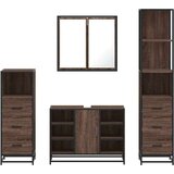 vidaXL 4-dijelni set kupaonskog namještaja boja smeđeg hrasta drveni | shoptok.hr