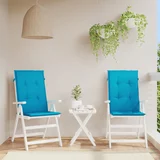  Jastuci za vrtne stolice 2 kom plavi 120 x 50 x 3 cm od tkanine