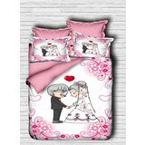 121 pinkwhite double duvet cover set